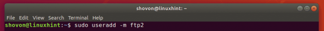 图7：在Ubuntu 18.04 LTS上安装FTP Server及添加FTP虚拟用户